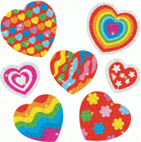 Stickers Hearts 105 stickers [CD2911]