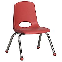 CLASSROOM STACKING CHAIR 16" ELR0195 RED