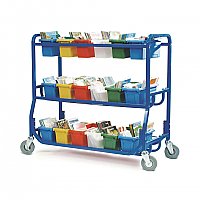 Library on Wheels™ with 18 small tubs  LW430-18