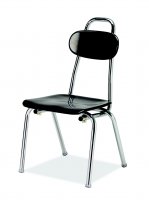 Hard plastic Stacking Chair with Handle, Glide, 18" Seat Height Chrome Frame (COLORS OPTIONS AVAILABLE) C-MR 18-HAN 