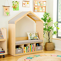 Reading Seating Nook and Storage Natural 80330