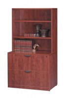  Classic Locking 2 Drawer Lateral File with Hutch 22"D X 35.5"W X 65"H PL112/153