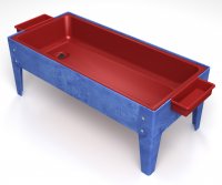 Toddler Sand and Water Activity Center N0 Caster Red Tub with Blue Frame S6018