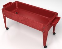 Youth Sand and Water Activity Center 4 Locking Casters Red Tub with Red Frame S6424 