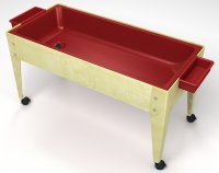 Youth Sand and Water Activity Center 4 Locking Casters Red Tub with Sandstone Frame S6424
