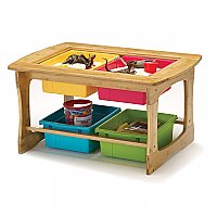 Bamboo Sensory Table with Assorted Tub Combo SST01-VM