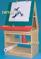 Double-Sided Tabletop Chalkboard Art Station SW965