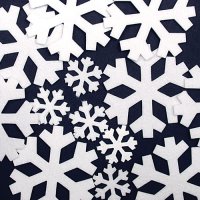 Snowflakes Felt Peel & Stick 14 pcs CK-3935