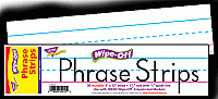 Wipe-Off Phrase Strips White [T4010]