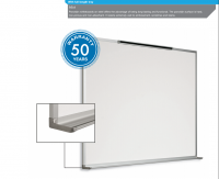 Porcelain Dry Erase Board, Aluminum Frame, 48" x96" (50 Year Surface Warranty) 20004896 PO BC