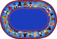 Children Of Many Cultures Rug 10'9 x 13'2 Oval  JC1622GG