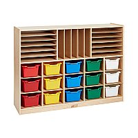 Multi-Section Cabinet with15 Assorted Bins ELR-0428-AS