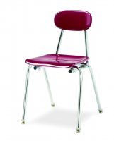 Hard Plastic Stacking Chair with Glide, 14" Seat Height, Chrome Frame (COLOR OPTIONS AVAILABLE) C-MAR 14