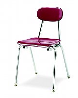Hard Plastic Stacking Chair with Glide, 12" Seat Height, Chrome Frame (COLOR OPTIONS AVAILABLE) C-MAR 12