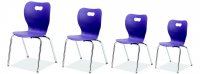 Smooth Stacking Chair with Glide, 16" Seat Heigt Chrome Frame(Colors Option Available) C-SM-16 CH