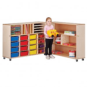 HINGED LOCKABLE MOBILE UNIT, BALTIC BIRCH 1732-16/17301