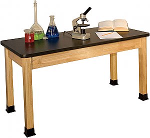 CHEMICAL RESISTANT HIGH PRESSURE LAMINATE TOP SCIENCE TABLE 24"X 72" BS2472BA