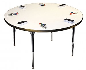 DRY-ERASE MARKERBOARD ACTIVITY TABLE 36"Inch Round ADJUSTABLE HEIGHT M536CR