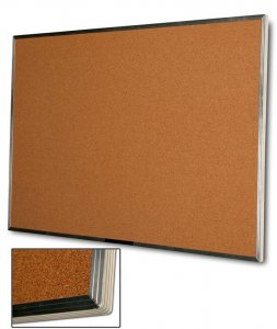 Sturdy Natural Cork Board with Aluminum Frame, 36" x 48" 40 20323648 LNO