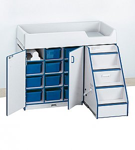 RAINBOW ACCENTS DIAPER CHANGER WITH STAIRS RIGHT 5148JC