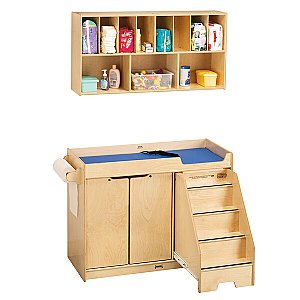 Changing Table with Right Side Stairs Combo with Organizer 5143JC