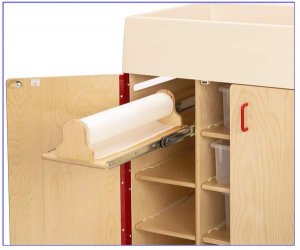 Birch Diaper Changer Combination Stairs on Left 5140JC