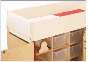 Birch Diaper Changer Combination Stairs on Left 5140JC