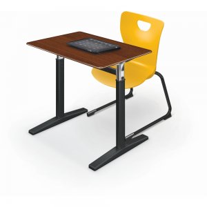 Student Desk Adjustable Height 20" x 26" Hard Plastic Top Model D-INT
