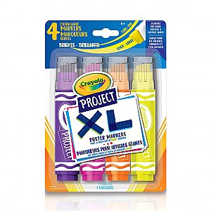 Crayola XL Poster Markers, Bright Colours, Set of 4 ITEM# 56-0482