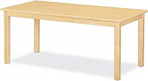 MAPLE CLASSROOM TABLE HPL TOP 3/4"SOLID MAPLE APRON & LEGS 24"X 48" LEGS HEIGHT OPTION ALC902