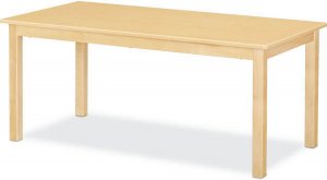 Maple Classroom Table High pressure Laminate Top 3/4"Solid Maple Apron & legs 30" X 48"(Legs Height Option Available) JB-903