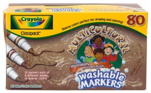 Crayola Multicultural Markers Classpack Set of 80 ITEM# 58-8217