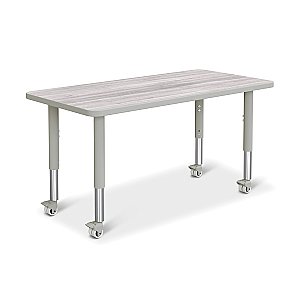 Activity Table Rectangle 30" X 48"Mobile  Driftwood Gray/Gary/Gray 6473JCM450