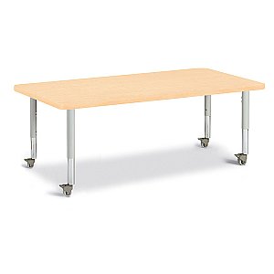 ACTIVITY TABLE RECTANGLE 30" X 60" MOBILE MAPLE/MAPLE/GRAY 6408JCM251