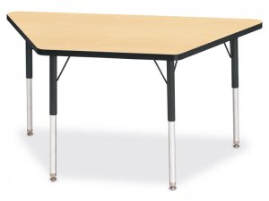 Activity Table 24"x24"x48"  Trapezoid Melamine Laminate table top Adjustable Height (COLOR OPTION AVAILABLE) 6438JCT