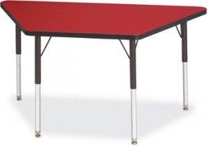 Activity Table 30"x30"x 60" Trapezoid Melamine Laminate table top  Adjustable Height (COLOR OPTION AVAILABLE) 6443JCT
