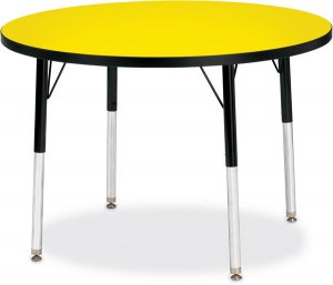Activity Table 48" Round Melamine Laminate Table Top Adjustable Height (COLOR OPTION AVAILABLE) 6433JCT