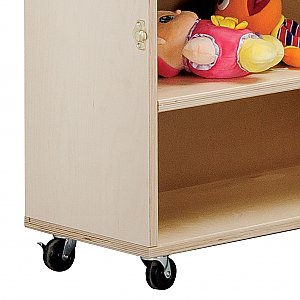 LOW ADJUSTABLE HINGED MOBILE SHELVING UNIT, BALTIC BIRCH SWT1737/1737