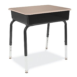 Virco 785 Open Front Classroom Desk With Solid Plastic Top - Plastic Book box 4040989
