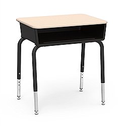 Virco 785 Open Front Classroom Desk With Solid Plastic Top - Plastic Book box 4040989