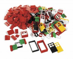 LEGO Education Doors, Windows & Roof Tiles Set (278 Pieces) 9386