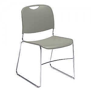 Hi-Tech Ultra-Compact Plastic Stacking Chair GUNMETAL GRAY 8502