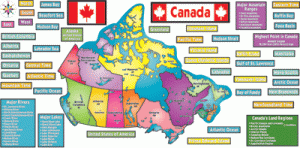 Map of Canada Bulletin Board Set S30412