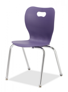 Smooth Stacking Chair with Glide, 18" Seat Heigt Chrome Frame(Colors Option Available) C-SM-18 CH