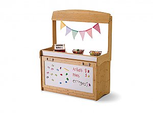 Make-Believe Stand with Hide-away Panel and 6 Clear Open Tubs BMB5-C