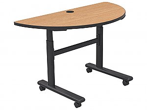 Adjustable Sit Stand Flipper Table Half Round BALT 90315