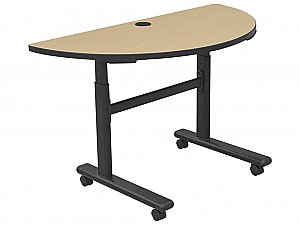 Adjustable Sit Stand Flipper Table Half Round BALT 90315