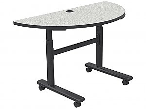 Adjustable Sit Stand Flipper Table Half Round BALT 90315
