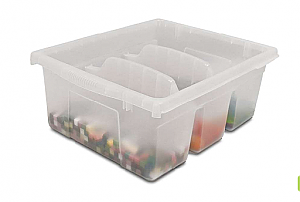 Large Divided Tub - Clear CC4069-C
