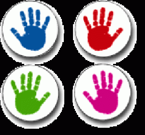 Mini Incentive Chart Seals Self-adhesive Handprints [CD2167]